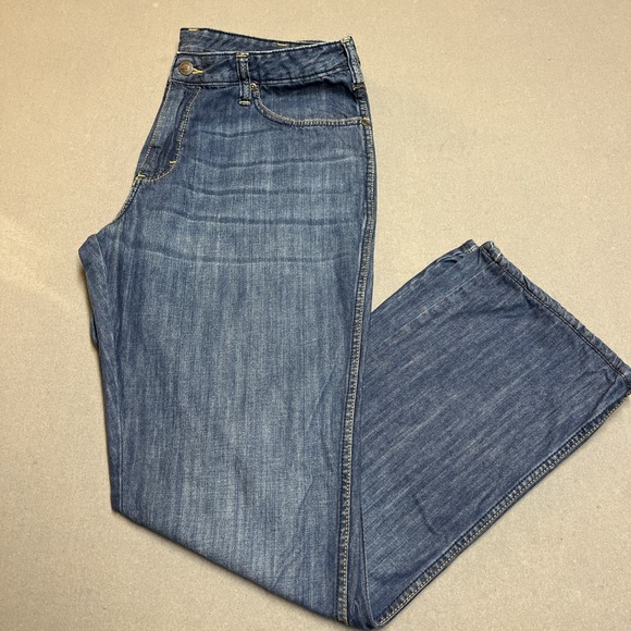 Wrangler Millard Jeans Mens 38 Blue Medium Wash Straight Leg Denim Zip FllyPants - Picture 1 of 6